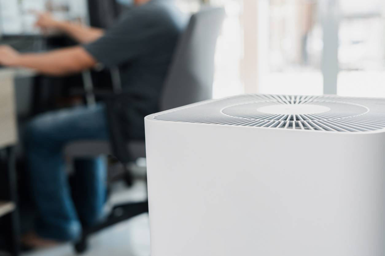 purificateur d'air au travail