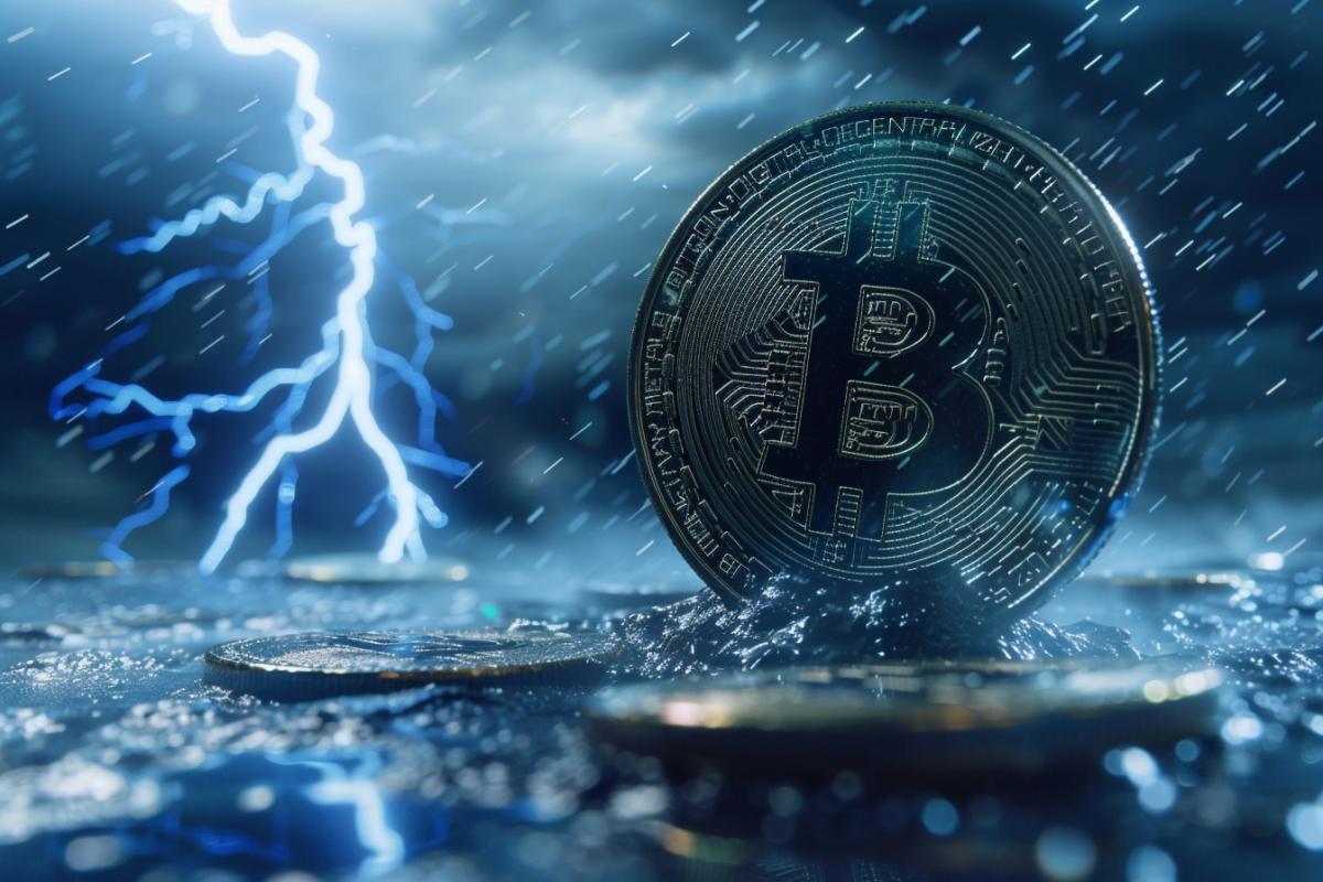 Bitcoin chute de 7% après avoir atteint 64K$, entraînant 600M$ de liquidations crypto
