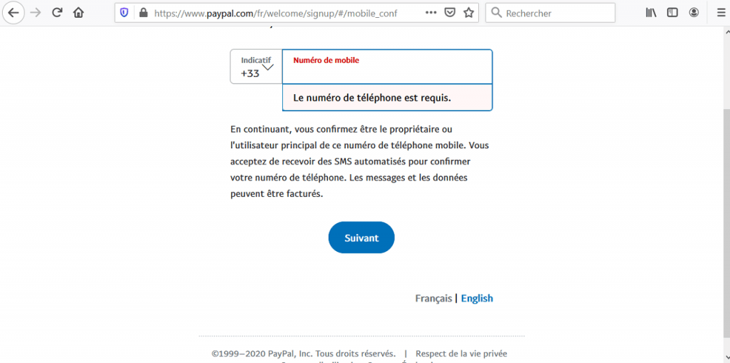 2tape du numéro de téléphone
